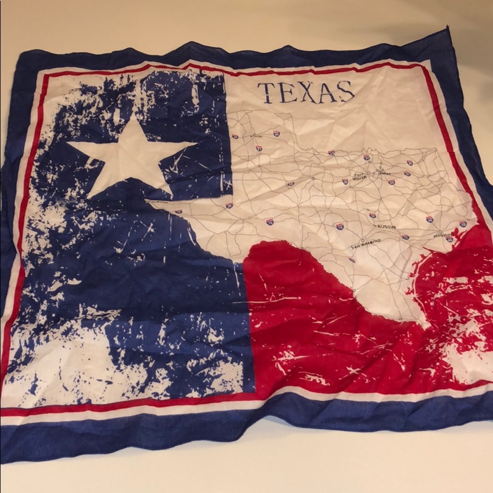 TEXAS SCARF Texas Proud Red White & Blue Kerchief